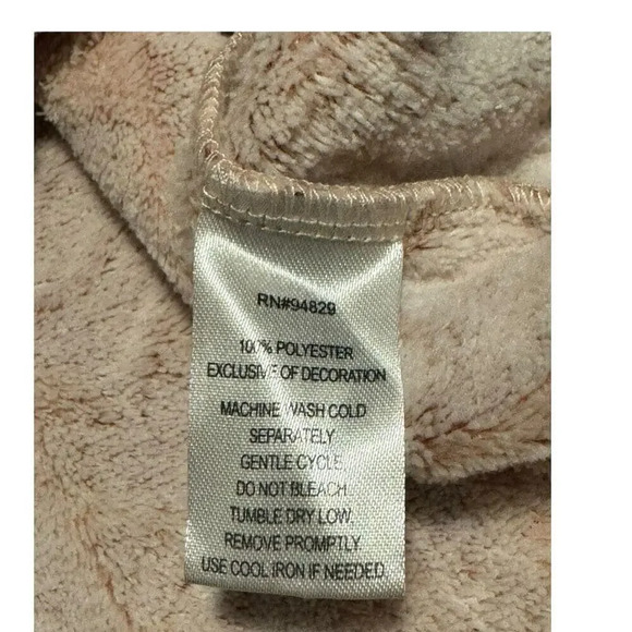 NEW Derek Heart Junior's Large Pink Long Sleeve Plush‎ Hooded Pullover NWT - Picture 6 of 7